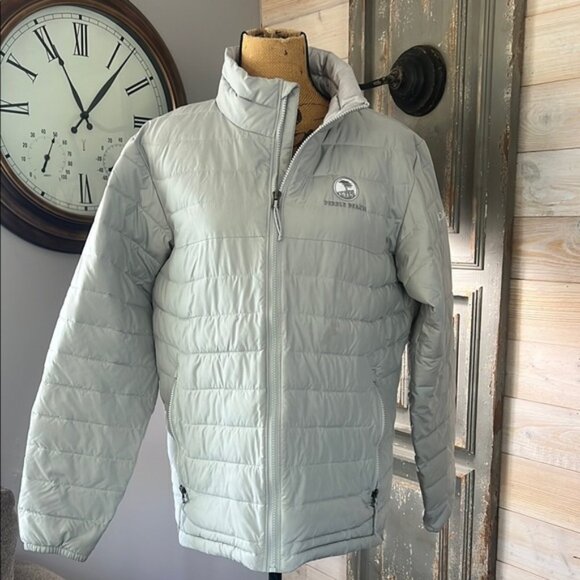 Columbia Pebble beach logo Gray Quilted Jacket for Men - Picture 1 of 9